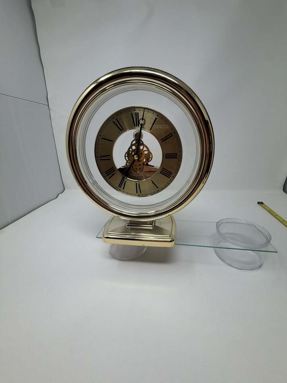 Citizen Quartz Skeleton Movement Mantel Table Clock